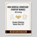 Non-Medical Homecare HR & Hiring Bundle cover - white background with black text and gold red trim